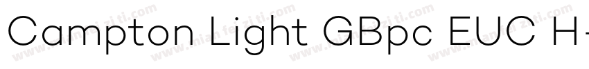 Campton Light GBpc EUC H字体转换